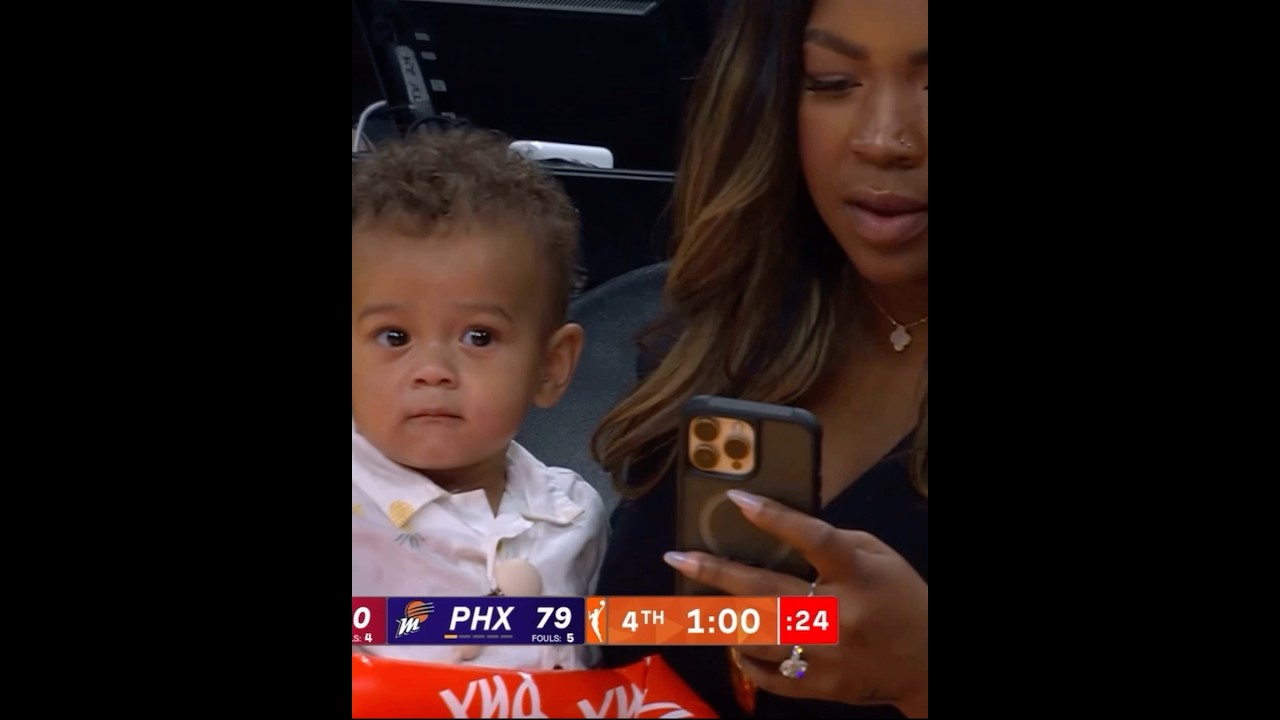 Brittney Griner&rsquo;s son and wife court side at Phoenix Mercury game