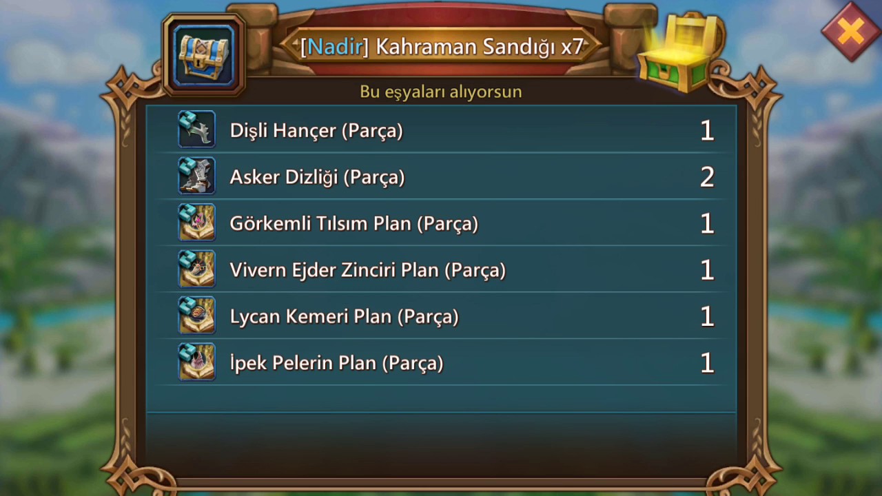 Lords Mobile - Sandık & Chests