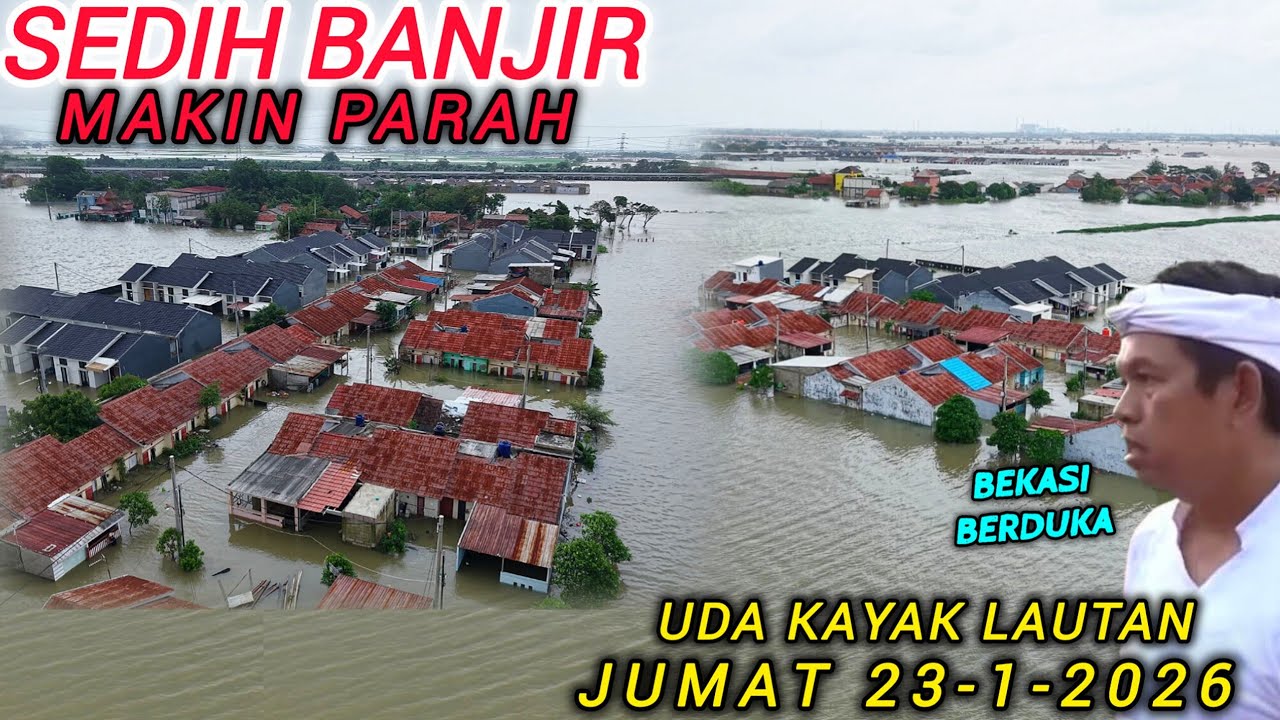 ASTAGFIRULLAH DISINI TITIK TERDALAM BANJIR KALI GABUS TAMBUN BEKASI❗️BUPATI & BU POLRES BEKASI HADIR