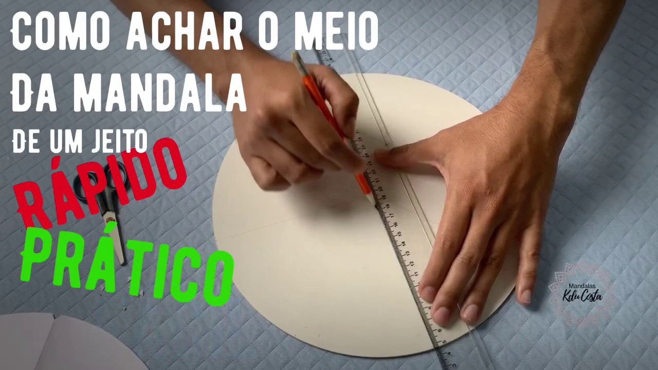 Como achar o meio da mandala.