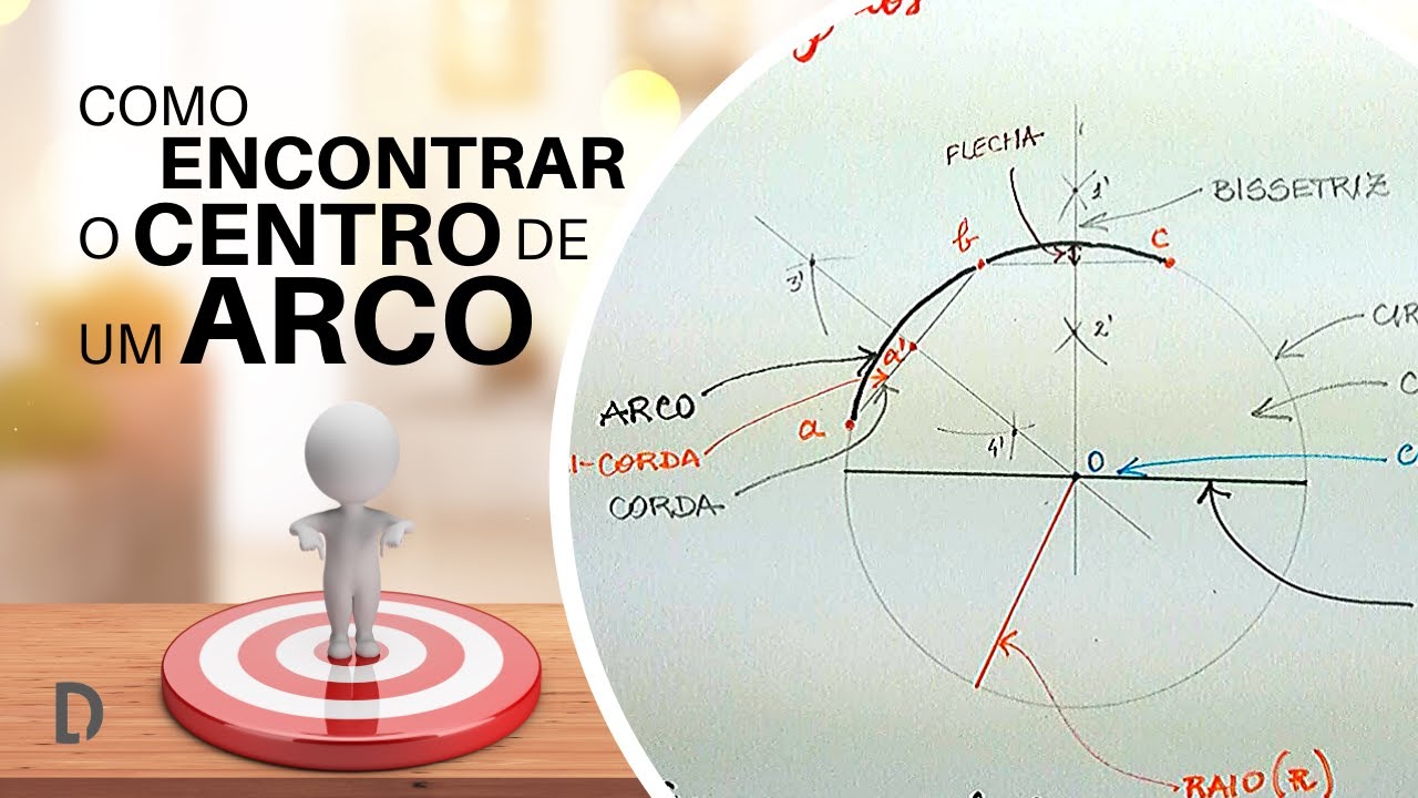 Determinação de Centro de Arco | Desenho Técnico | Construções Geométricas Fundamentais | Engenharia