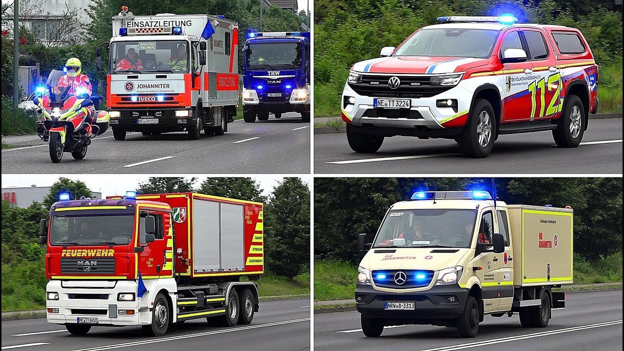[LKW blockiert Rettungskräfte] - BHP50 Rhein-Kreis-Neuss | Einsatzkräfte üben für EM2024 🚑🔥🚒