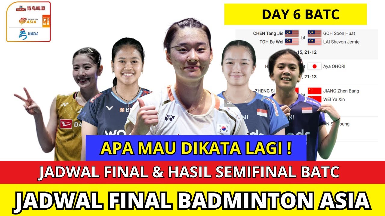 Jadwal Final Badminton Asia Team Championships hari ini #badminton #bulutangkis #badmintonlovers