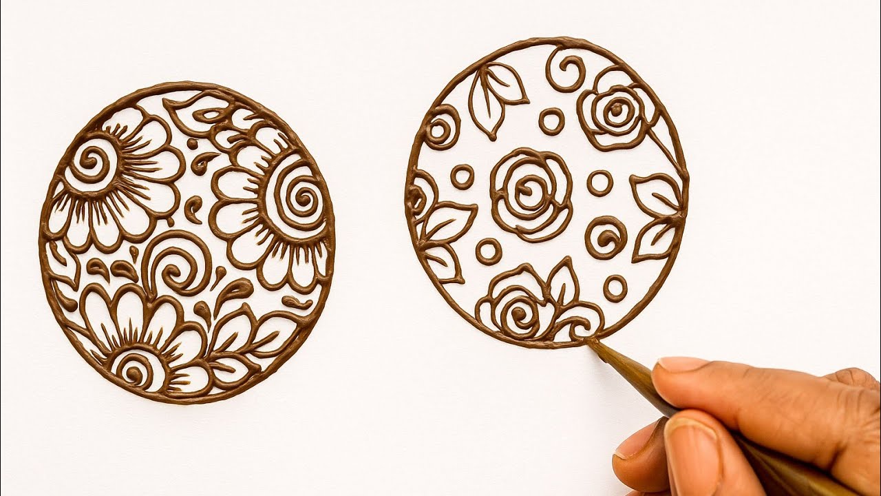 Mehndi Classes Day 15 | Cutwork Mehndi Designs | cut work mehndi design for beginners