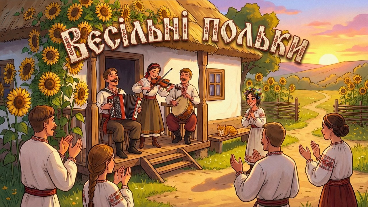 Українська весільна полька 🎻 Баян, сопілка і цимбали | Ukrainian Folk Instruments and Dancing
