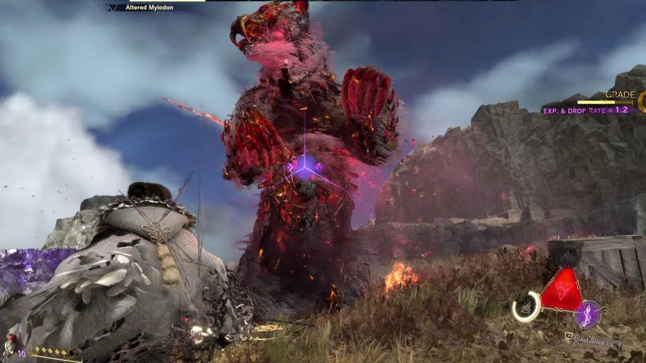 Lv. 99 Sorceress Only Needs 10 Seconds for Mutant Mylodon & 3 Mylodon Friends - Hard Mode No Damage