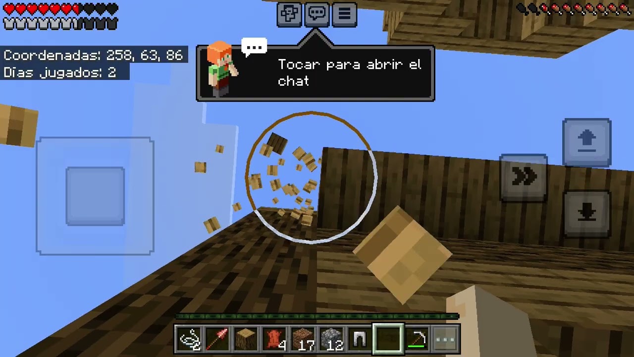 Jugando a Minecraft 