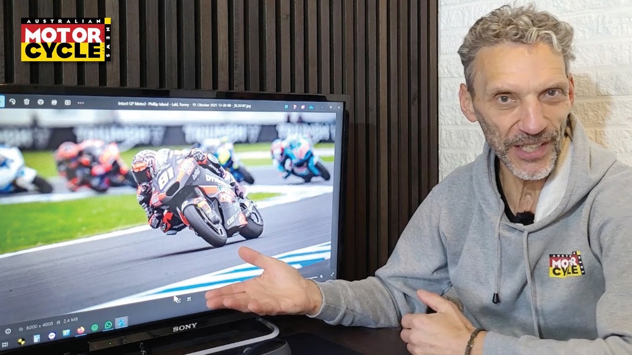 Peter Bom reporting for AMCN on Day 3 of the 2025 Phillip Island MotoGP, Oct 19