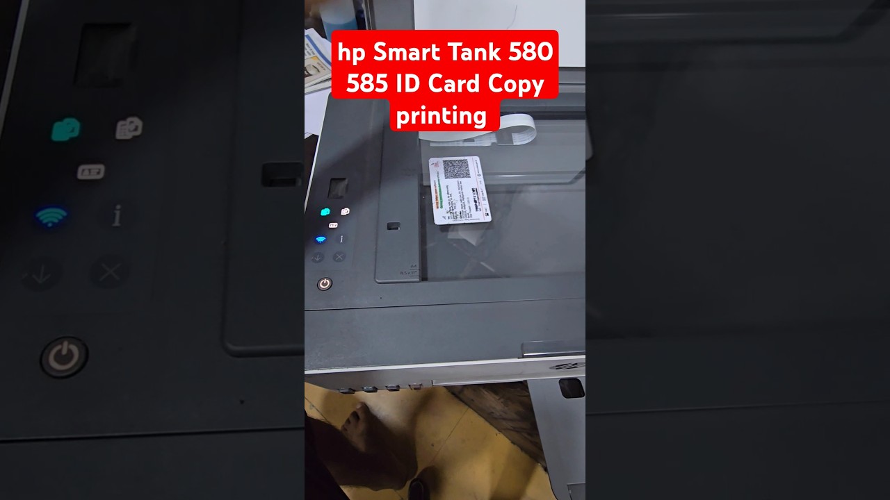 hp Smart Tank 580 585 ID Card Copy printing  Aadhaar card Photocopy Mobile WiFi printer