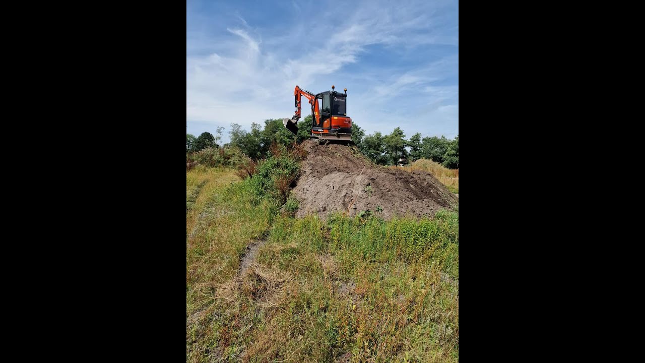 fundering uitgraven met Kubota kx 27-4 met Engcon