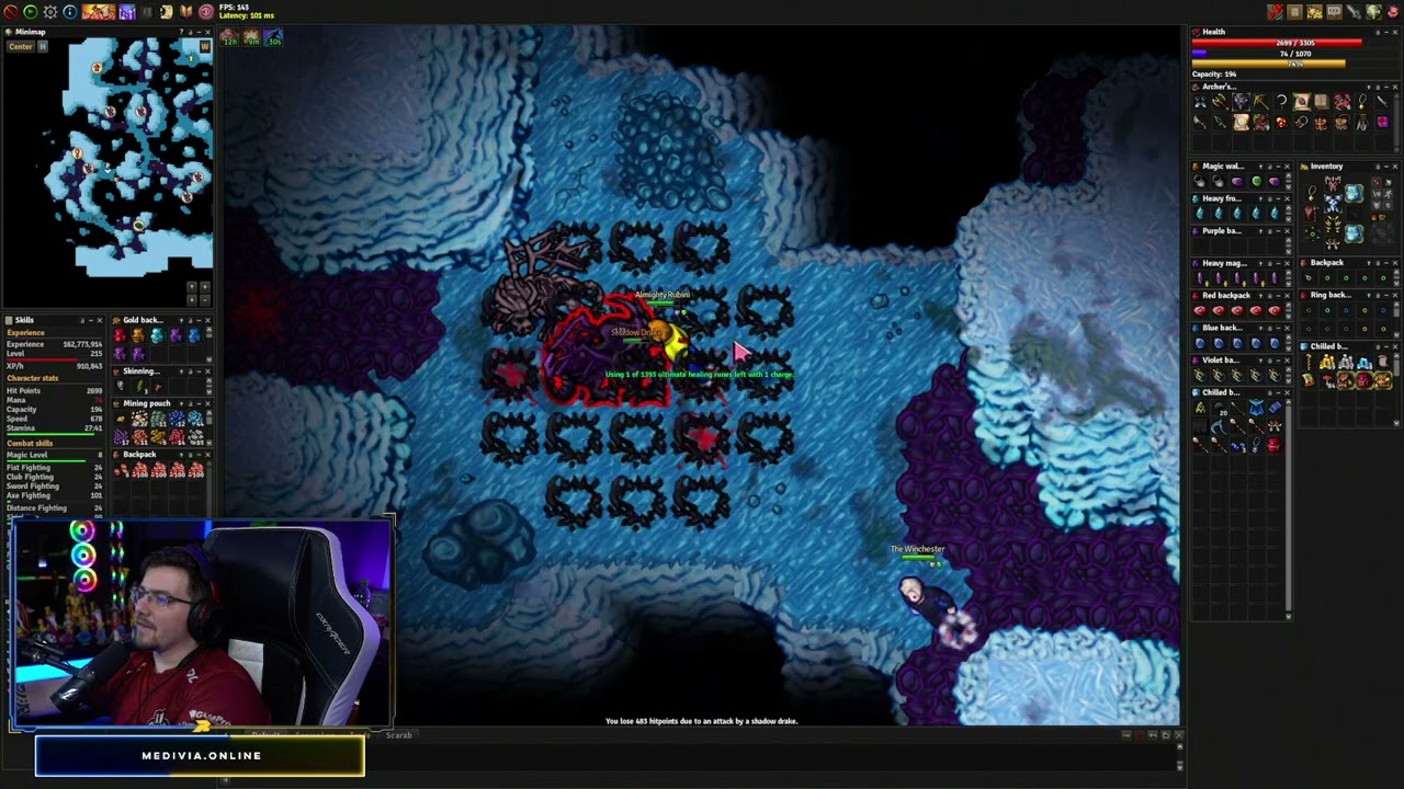 Medivia.Online - Rubini - dying Shadow Drake