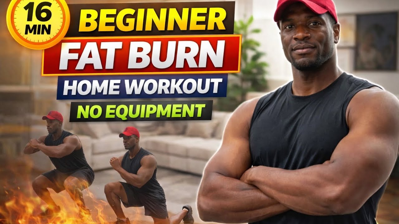 16 min beginner fat burn home workout no equipment 