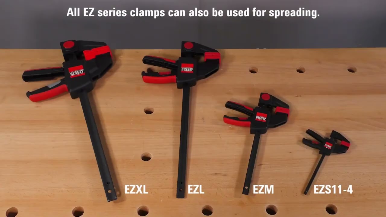 Bessey one handed clamp range EZ / EZM / EZL / EZS / EZXL