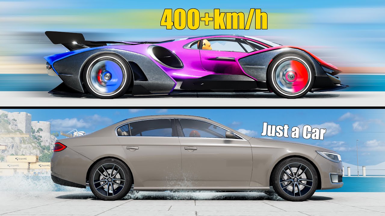 Hypercar vs Normal car - Beamng drive