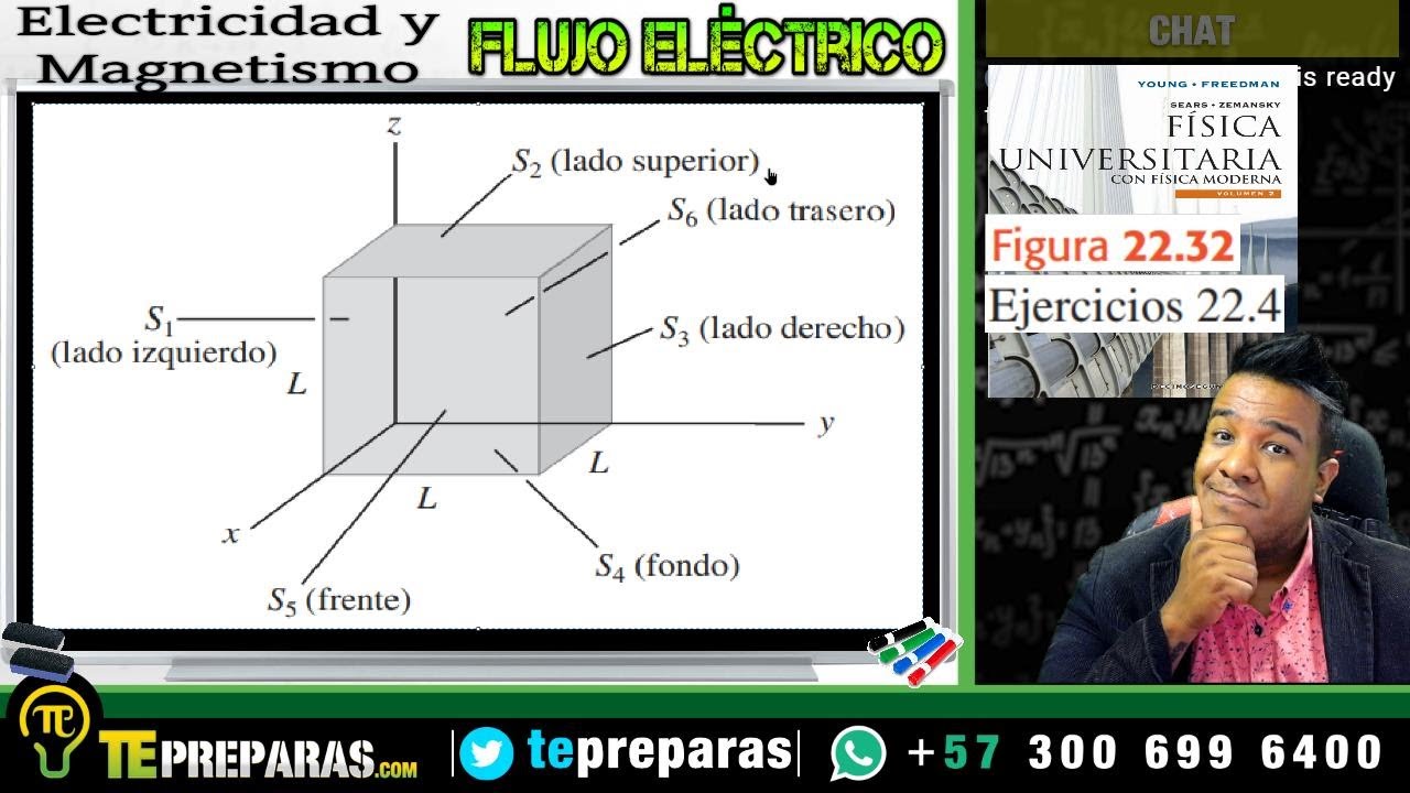 FLUJO ELÉCTRICO // Problema 22.4 // Física Universitaria (Ed. 12) // Sears Zemansky