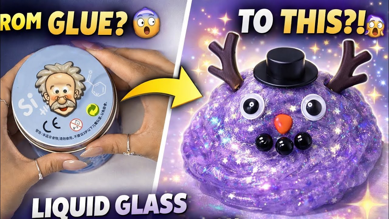 This Is Just Glue?! 😳 Liquid Glass Slime Transformation