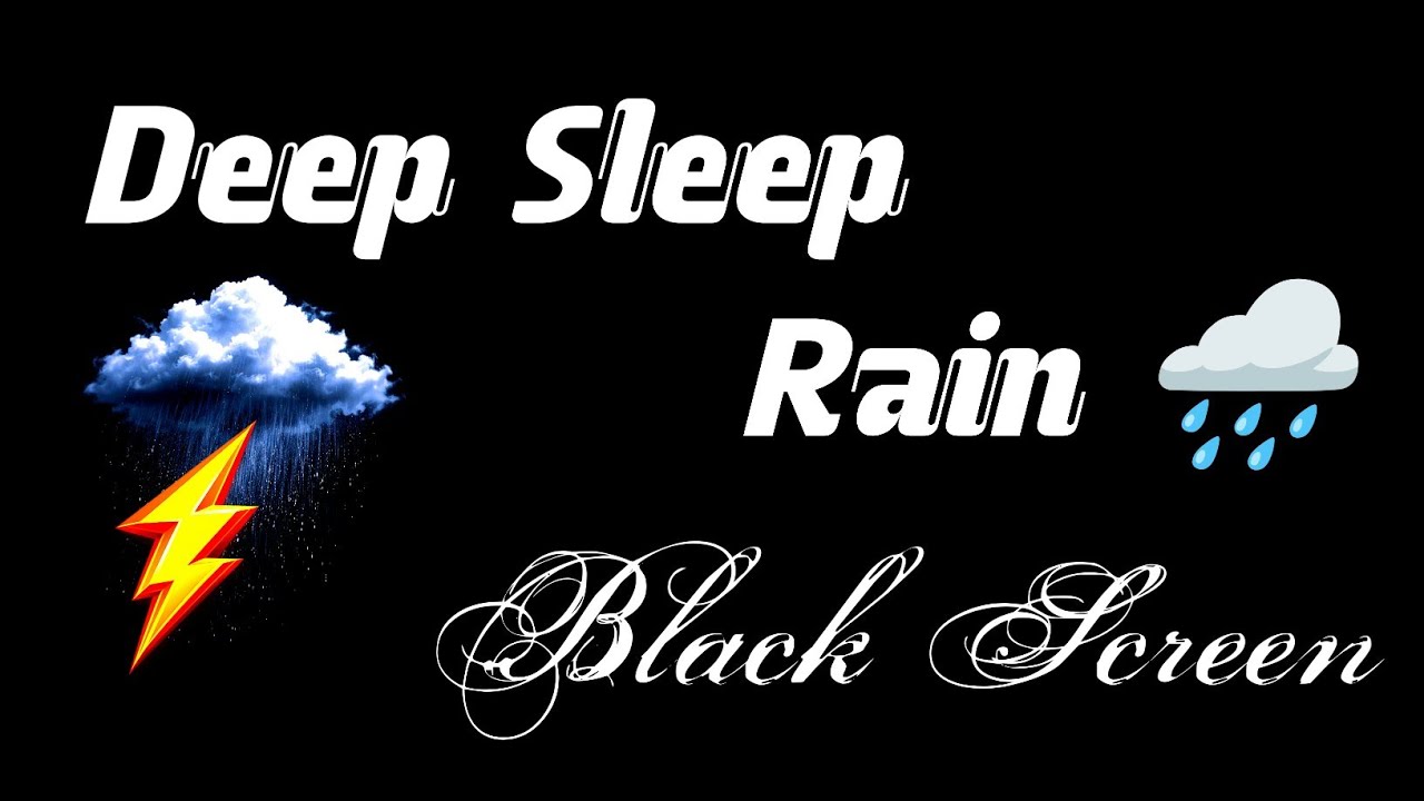 Black Screen Calm Rain Sounds for Deep Sleep | Relaxing Rain Ambience in the Dark