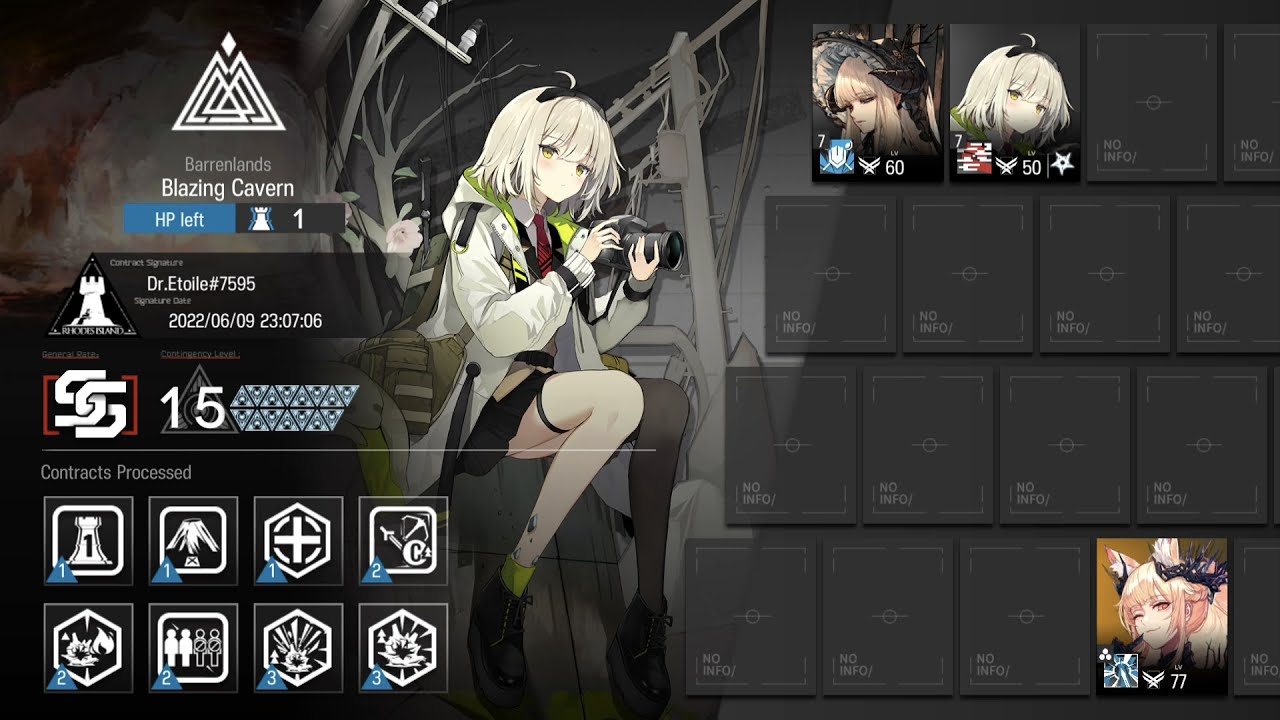 [Arknights] CC#7 Day 1-2 (Blazing Cavern) Risk 15 (Max) 3 Op