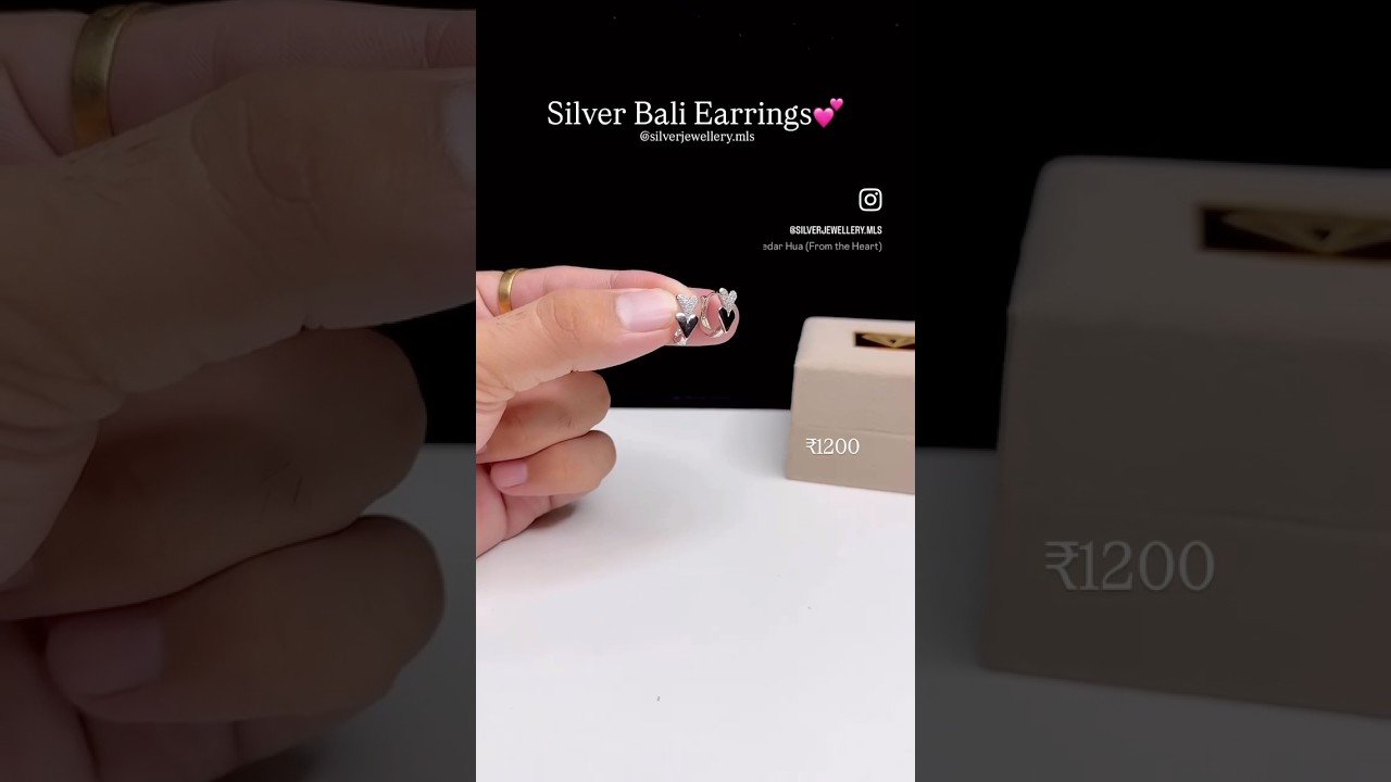 Silver Bali Earrings💕Pure 925 Silver Earrings #925silver #earrings #forher #ladiesfashion