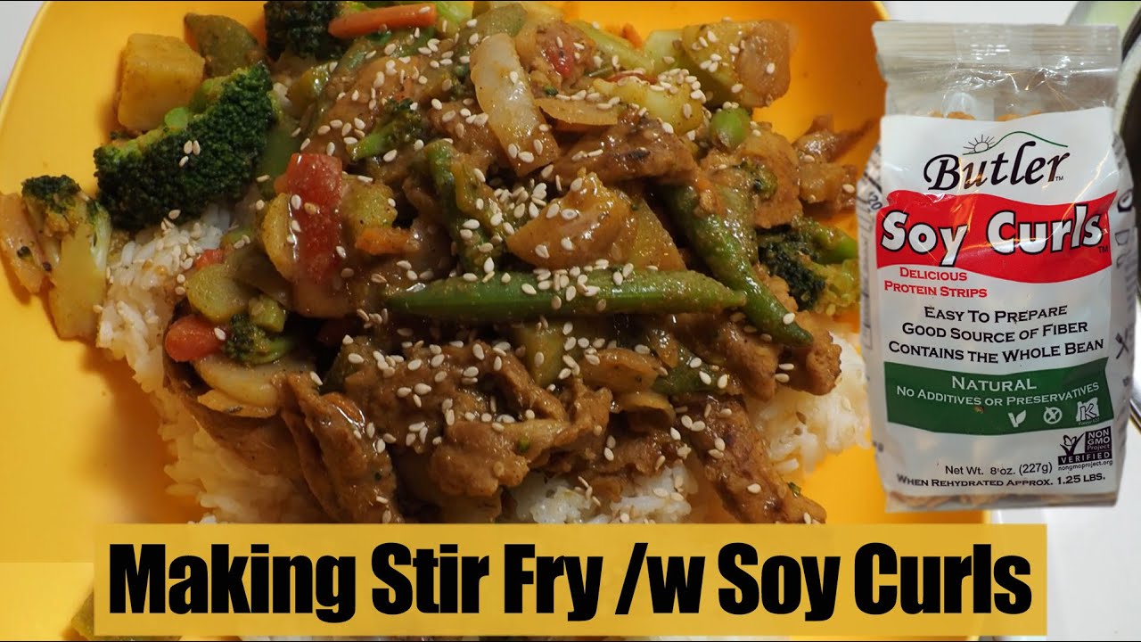 Making A Delicious Stir Fry With Butler Soy Curls - Easy #Vegan Meal Ideas