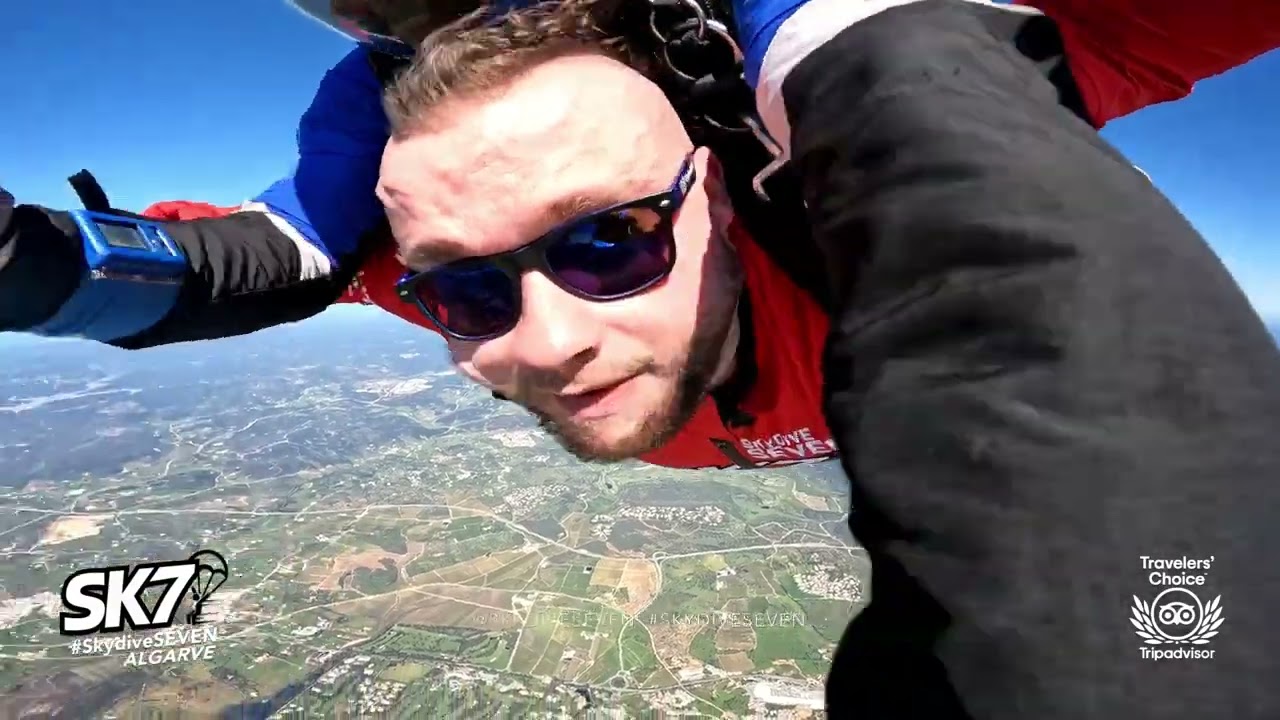 Tandem Skydive Salto de Paraquedas Algarve Jamie