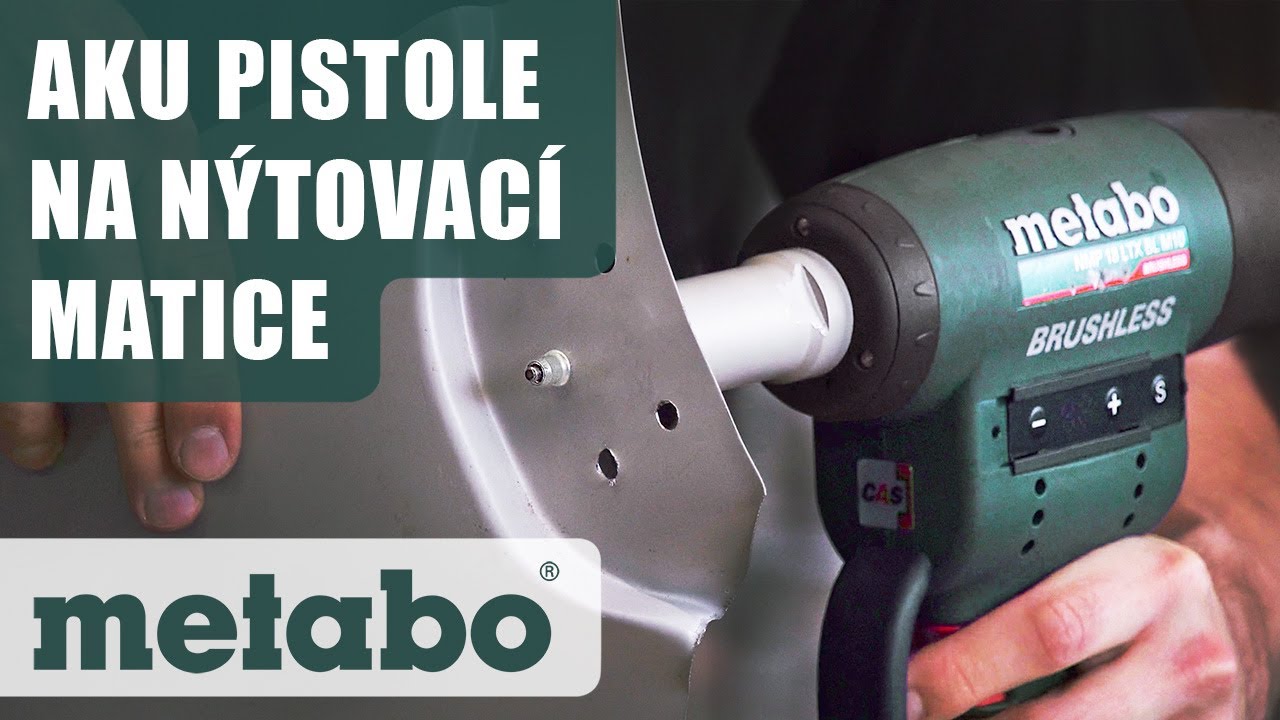 Aku nýtovací pistole na maticové nýty Metabo NMP 18 LTX BL M10