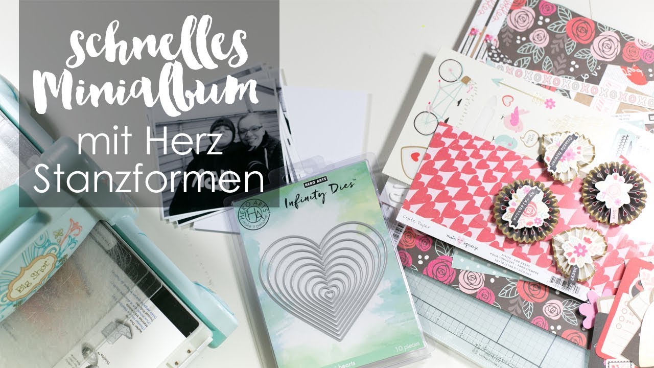Minialbum Geschenkidee zum Valentinstag | Hero Arts Infinity Dies Herzen