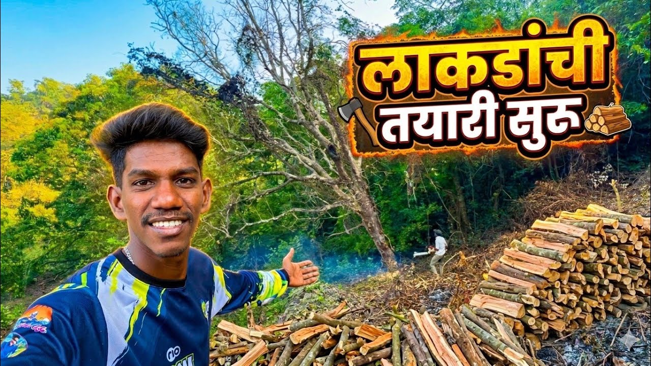 आंब्याची सुकलेली झाडं तोडून केली लाकडं|कोकणातील कामाचा एक दिवस 