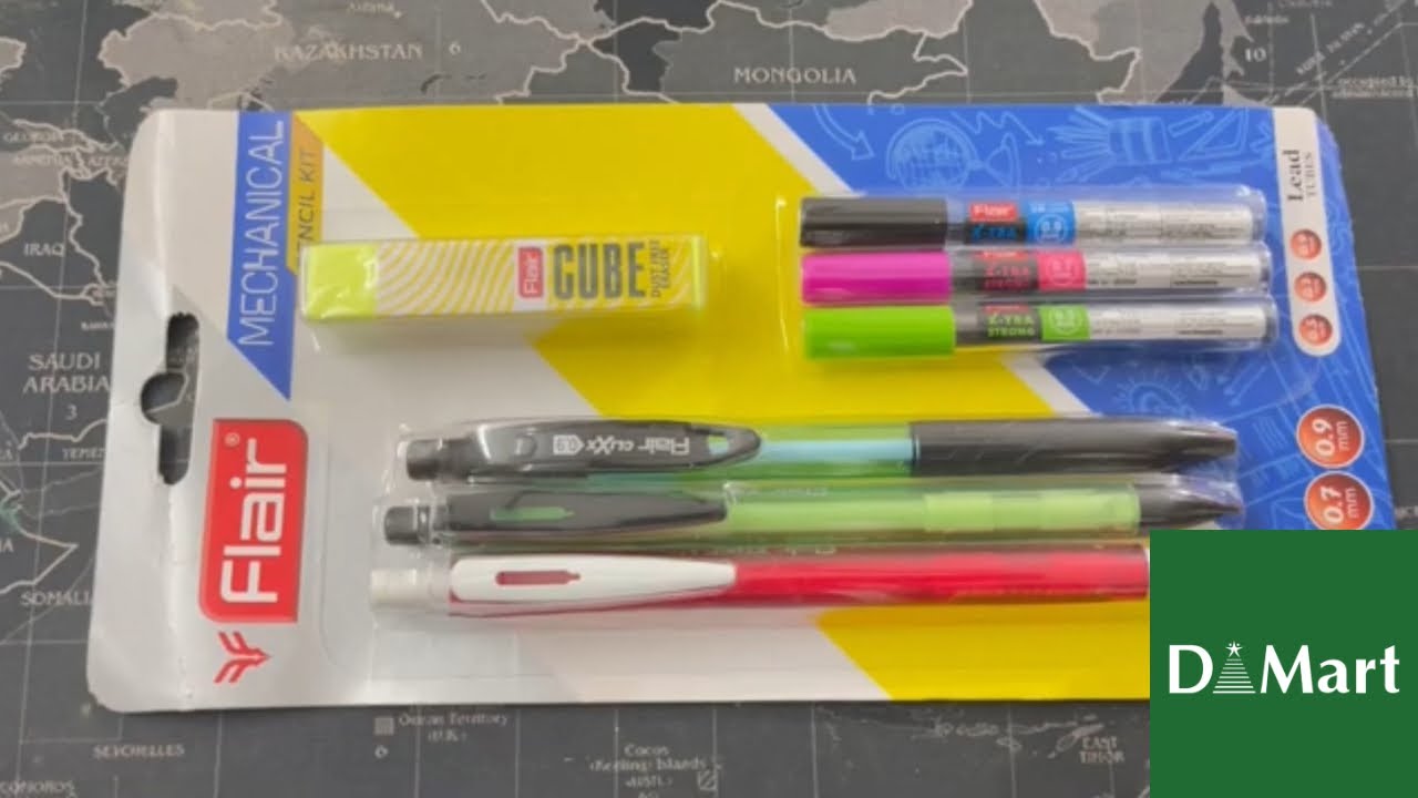 D MART HAUL | SET OF FLAIR MECHANICAL PENCIL(PEN PENCIL) | ₹53/- |
