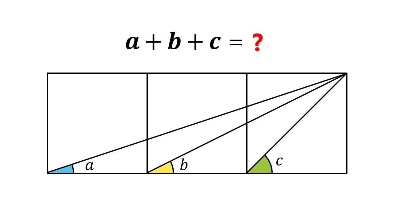 The interesting sum of three angles problem!