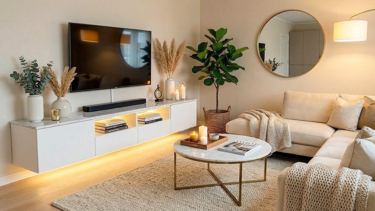 Top Modern Living Room TV Wall Mount Stand Ideas 2026 | Luxury Floating Unit & TV Cabinet Decor