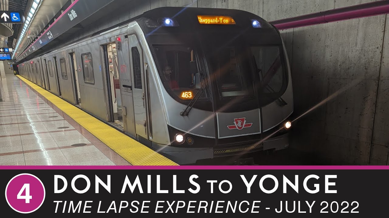 🚇 Toronto Transit Commission - Time Lapse Experience - Line 4 - Don Mills to Yonge