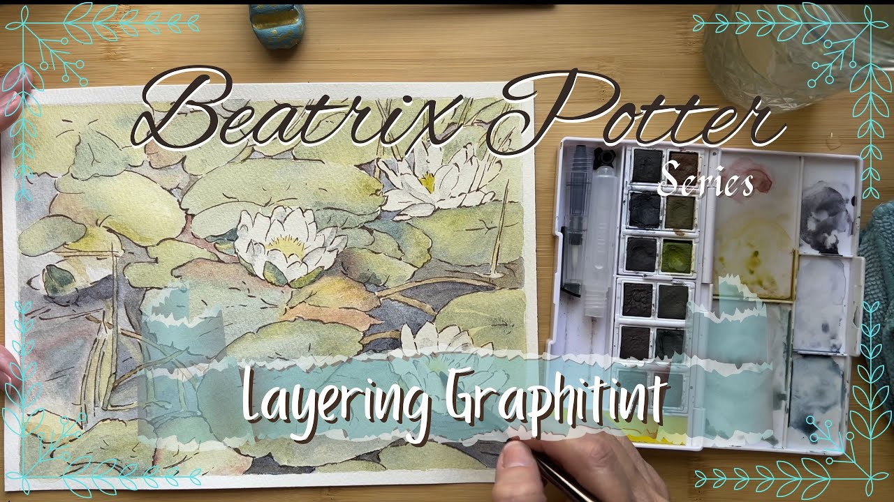 Этюд Беатрикс Поттер | Derwent Graphitint | Акварельная живопись