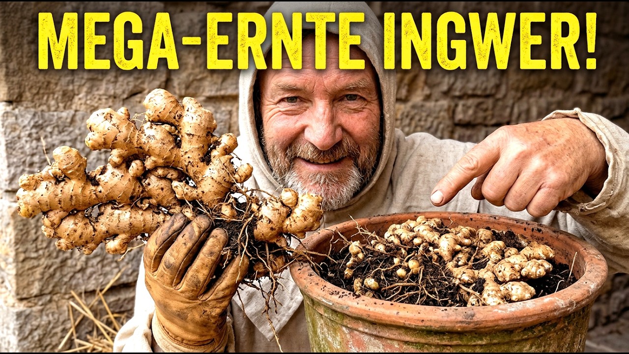 5 Tipps, Um RIESIGE Mengen Ingwer In NUR Einem Topf Zu Ziehen (Mega-Ernte Garantiert!)