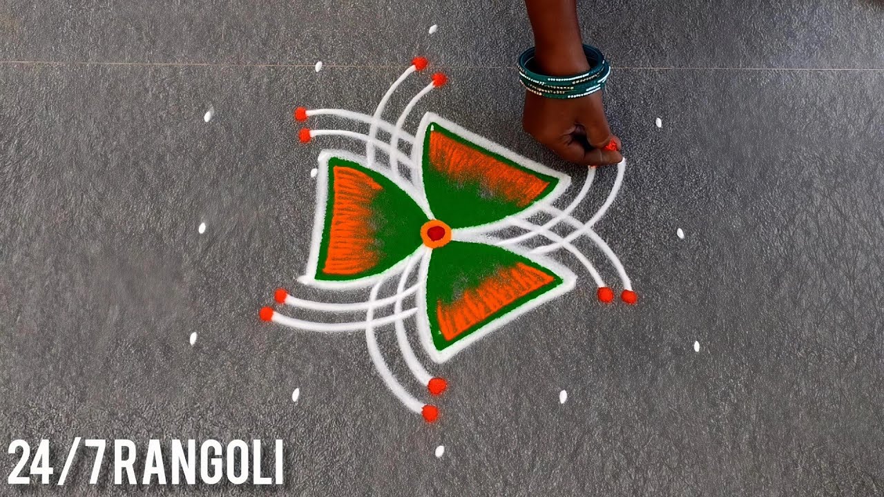 Amazing Traditional Rangoli 🌺 24/7 Rangoli 🌿 3 புள்ளி கோலம் 🌺 Simple Daily Muggulu 🌺 Easy Rangoli 🌺