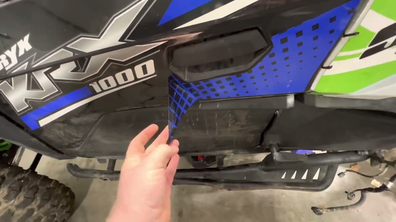How to remove a UTV SXS Factory sticker decal!