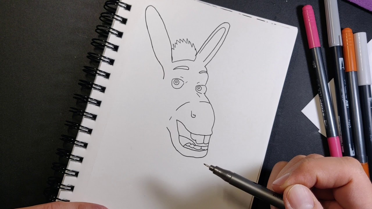 How to draw Donkey from Shrek |  Easy | step by step!