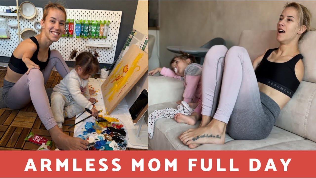 24 Hours in my life as Armless Mom - Casual Day From Morning to Night ❤️