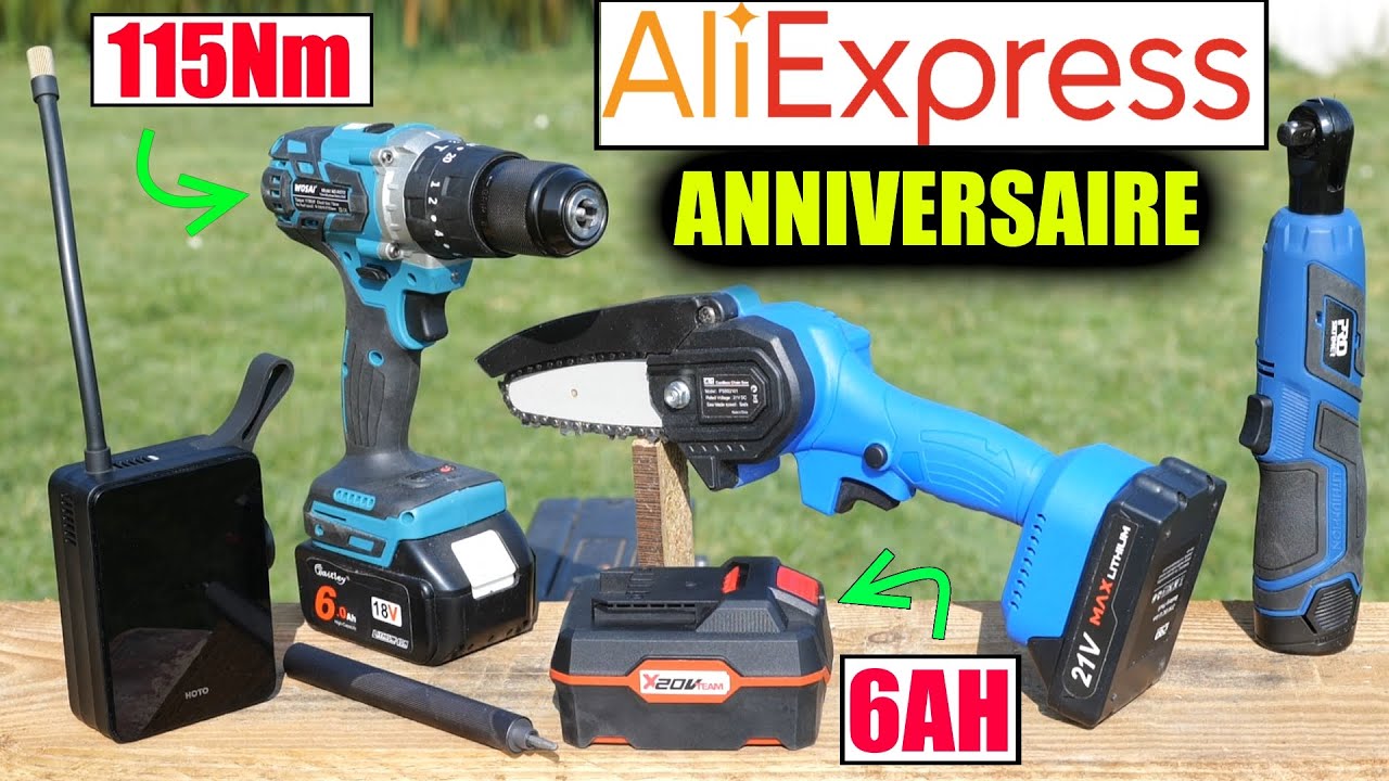 Aliexpress Аккумулятор PARKSIDE 6AH X20VTEAM + трещотка для бензопилы Prostormer + бесщеточная