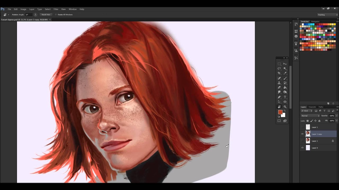 Painting Sigrun of Stand Still Stay Silent - Fanart