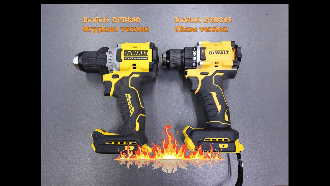 Dewalt DCD805 China fake version vs Dewalt DCD800 oryginal