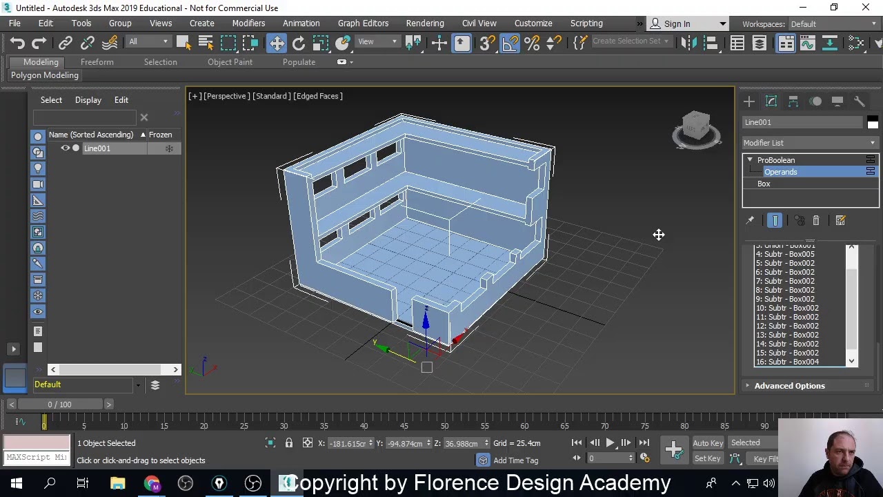 3ds max class - wed 11-13 - PROBOOLEAN