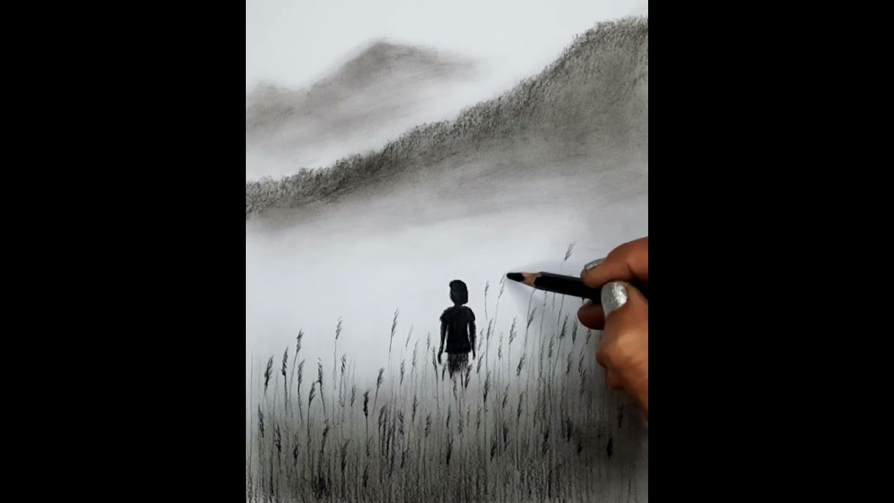 Easy Pencil Drawing Scenery Step by Step | How to Draw Nature Landscape Scenery for Beginners
