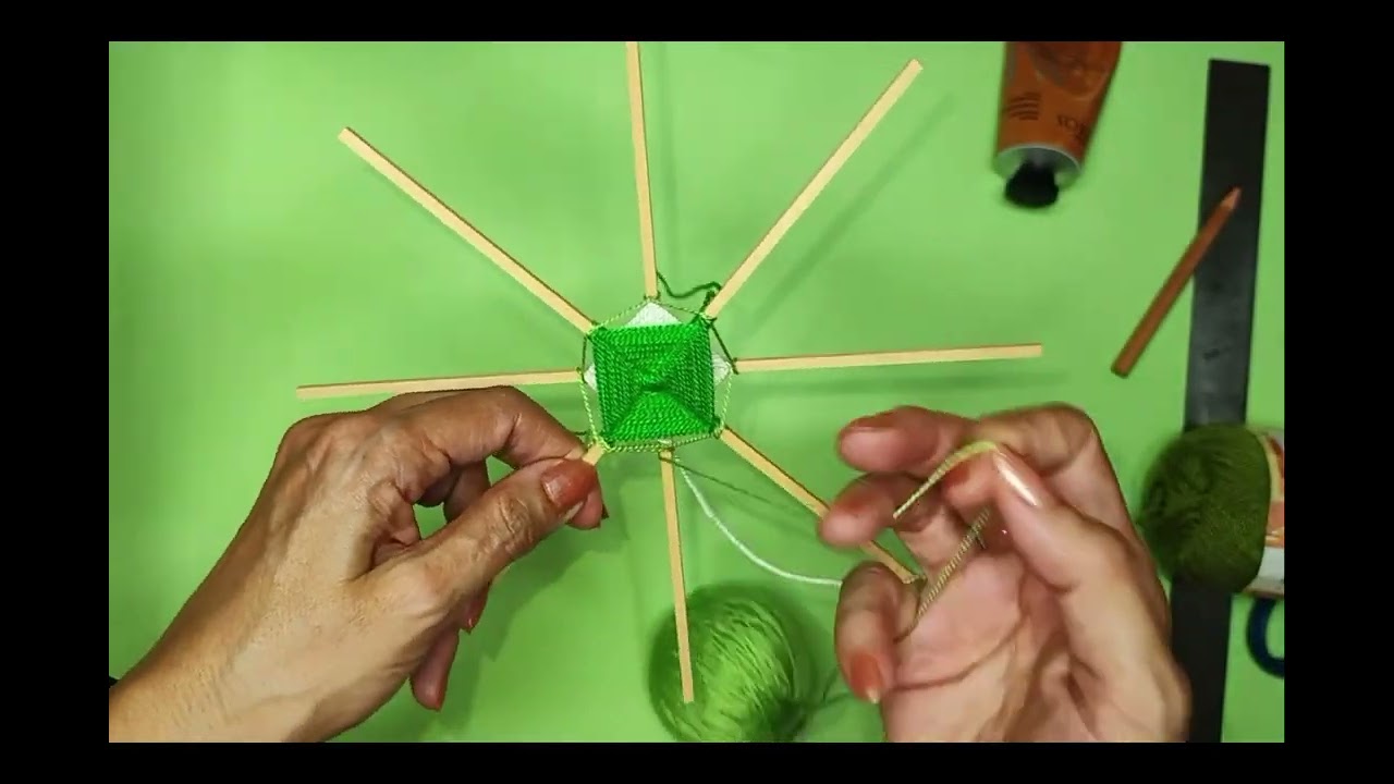 Comenzando un mandala tejido