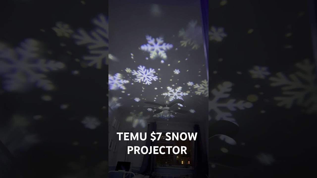 #Temu $7 Christmas Snowflake ❄️ Projector, lights, waterproof, LED.