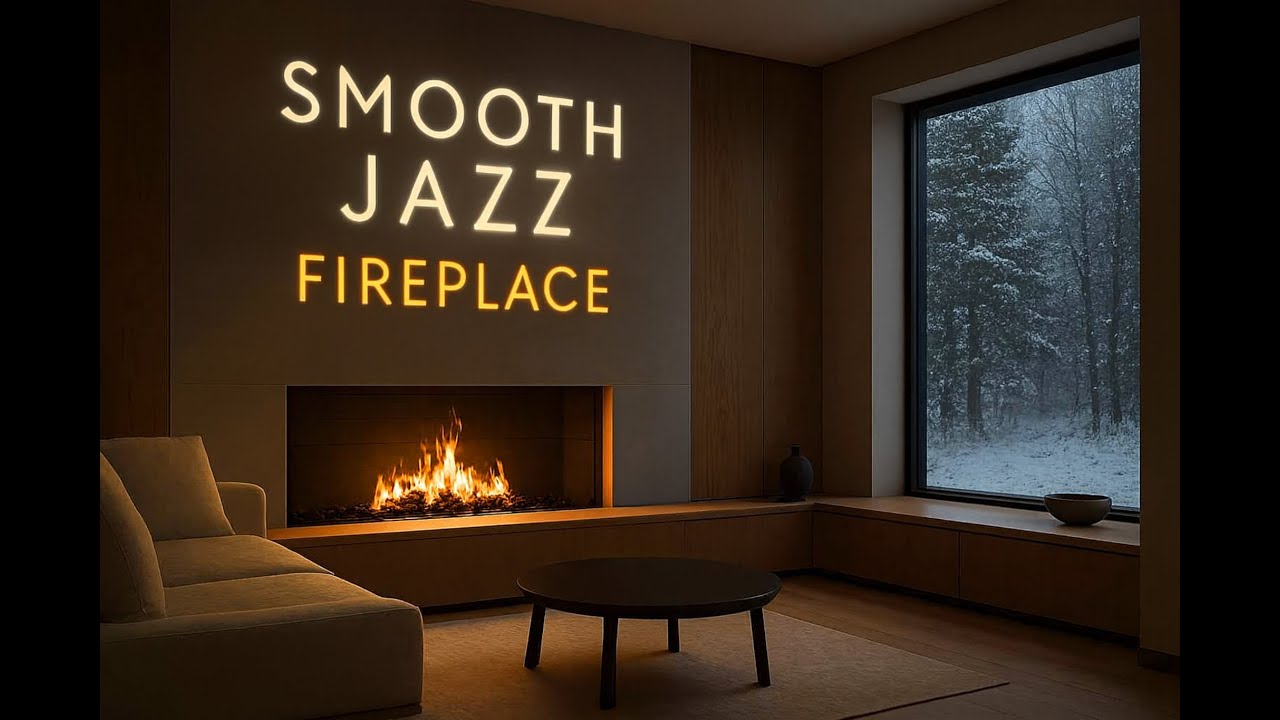 Smooth Jazz by the Fireplace | Sleep / Study / Relax