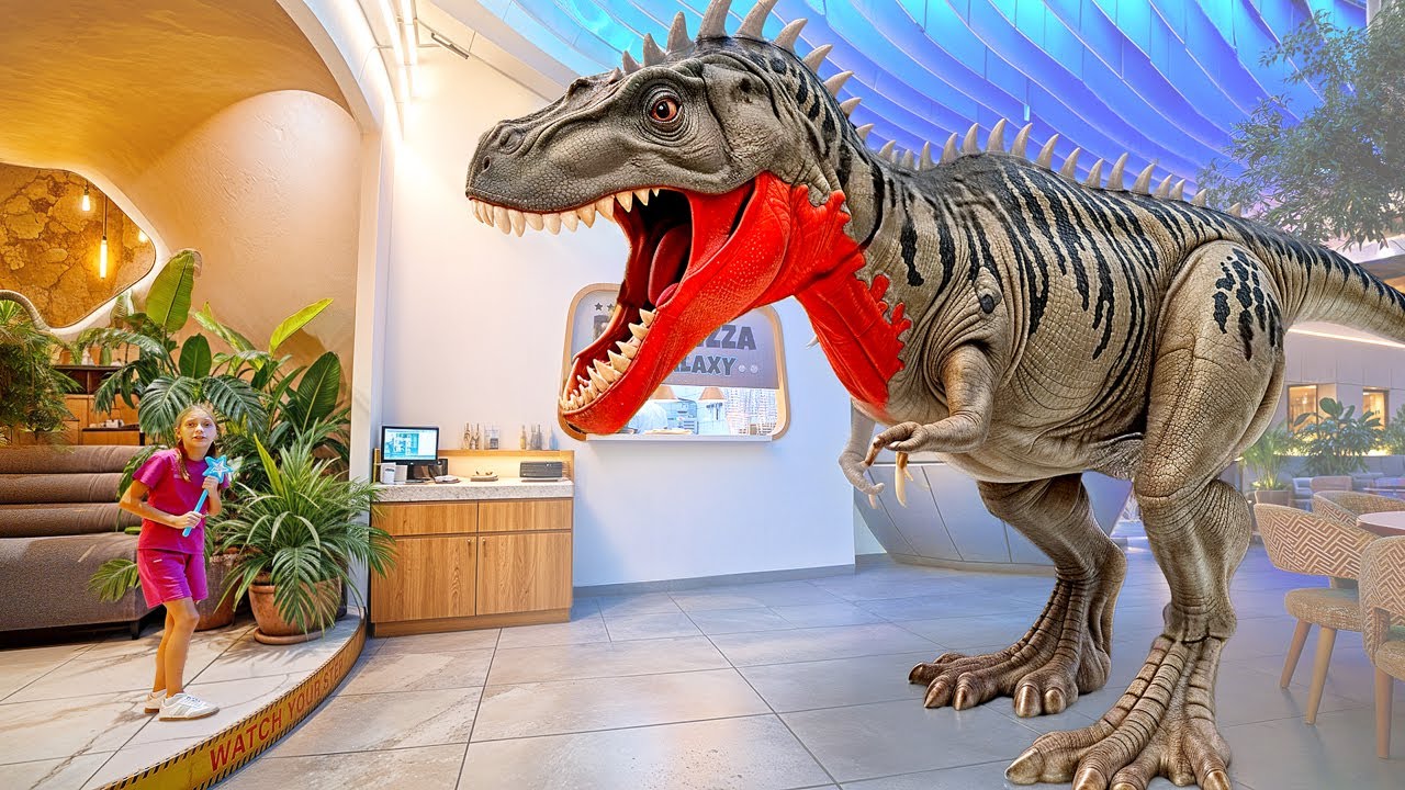 🦖😱 Игрушки-динозавры ожили в нашем доме!!! | Истории о динозаврах для детей 🏠✨