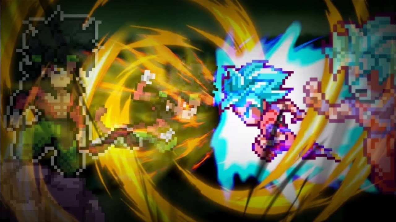 Free Battle 2: Goenji ssj 4 Vs Goku Ssj blue - Sprite Animation