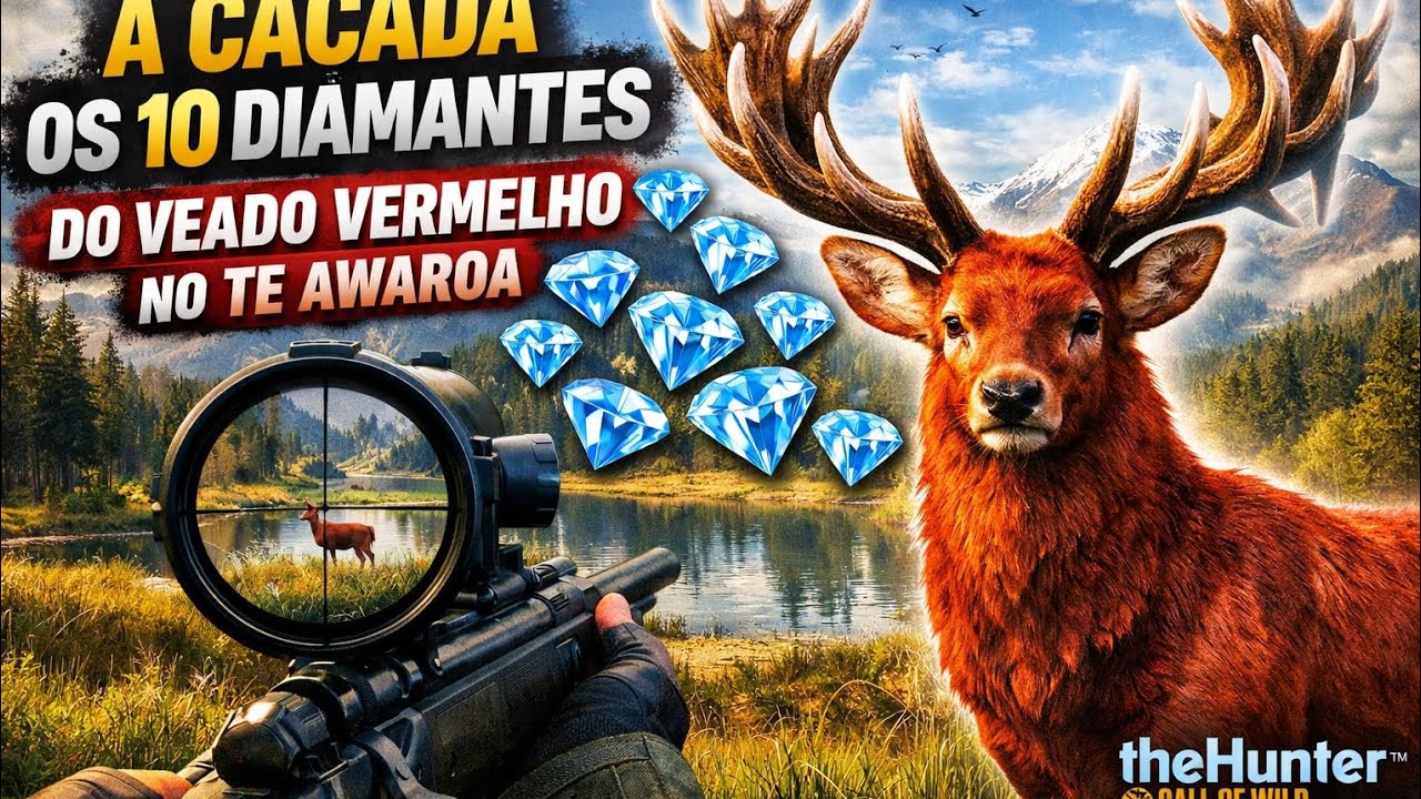 A caçada dos 10 diamantes do veado vermelho no te awaroa no the Hunter call of the wild 