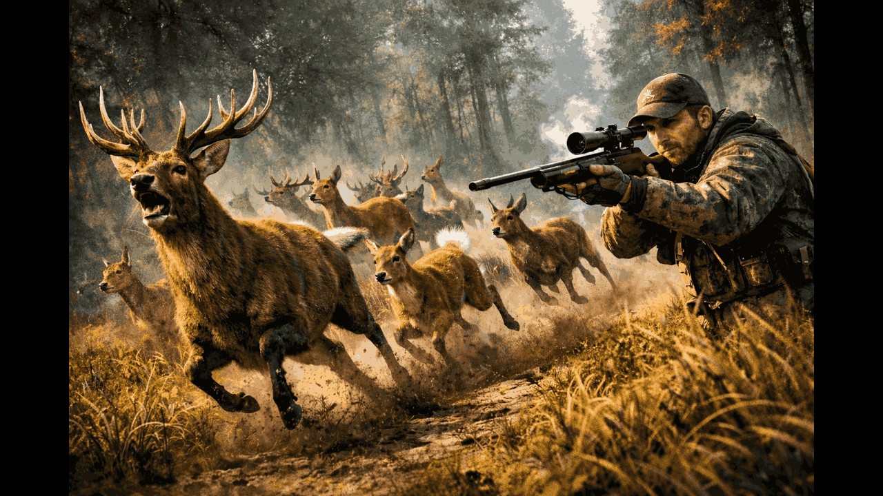 The hunter Szkocja wita :D Stado jeleni wschodnich przyłapane!